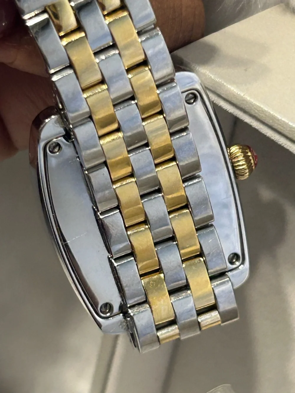 Michele Two-Tone Silver & Gold‎ Urban Mini Watch